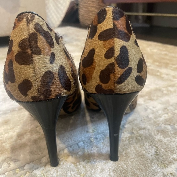 Max Studio Calf Leather Animal Print Pumps - Picture 4 of 8